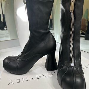 NEW $1095 Stella McCartney Women's Groove Stretch Zip Boots size 38